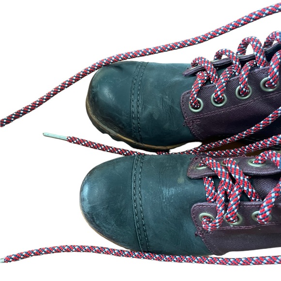 SOREL PDX Wedge Lace-Up Canvas Leather Waterproof Booties Boots 8 - Picture 4 of 12